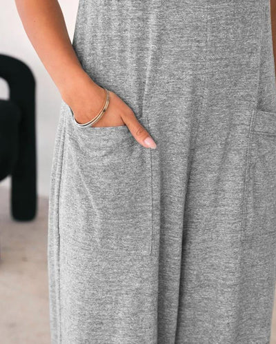 Grey Pocket Jumpsuit