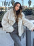 Faux Fur Long Sleeve Coat