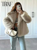 Faux Fur Long Sleeve Coat