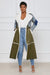 Women's Plus Size Patchwork Coat