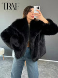 Faux Fur Long Sleeve Coat