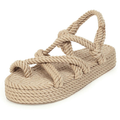 Bohemian Rope Sandals - Shoe Candy Shop