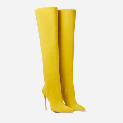 Suede Stilletto Boots - Shoe Candy Shop