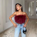 Fluffy Tube Top - Shoe Candy Shop