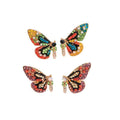 Colorful crystal butterfly earrings - Shoe Candy Shop