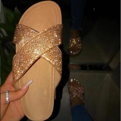 Diamond sandals slippers - Shoe Candy Shop