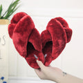 Cross open-toe fur slippers - Shoe Candy Shop