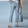 Laced-up Slim-fit Jeans - Shoe Candy Shop