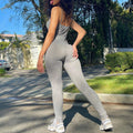 Gray High Waist Jumpsuit - Shoe Candy Shop