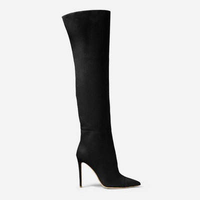 Suede Stilletto Boots - Shoe Candy Shop