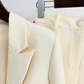 Professional Suit One Button Color Matching  Flared Pants Two Piece - Shoe Candy Shop