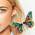 Colorful crystal butterfly earrings - Shoe Candy Shop