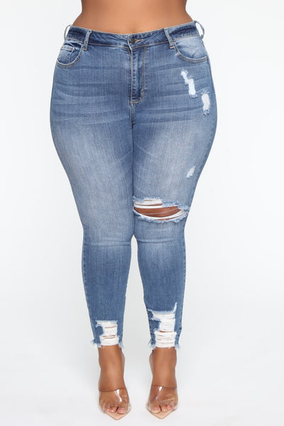 Stretch Ripped Women Plus Size Jeans Plus Size Jeans - Shoe Candy Shop