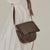 Solid color single shoulder half moon bag