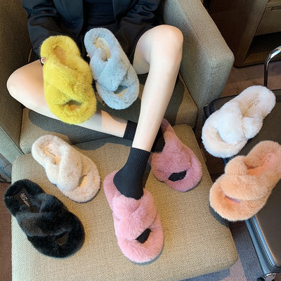 Fur Slippers - Shoe Candy Shop