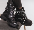 Women's British style all-match motorcycle boots - Shoe Candy Shop