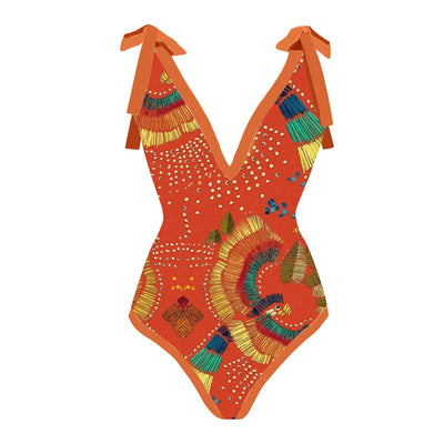 Tropical One Piece Swimsuit and Cover Up - Shoe Candy Shop