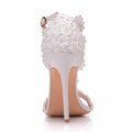 "Queen" Lace Pearl Tassel Sandals