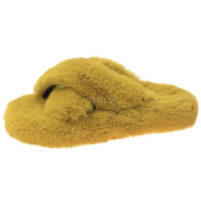 Fur Slippers - Shoe Candy Shop