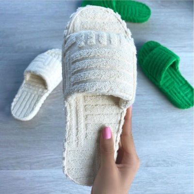 Solid Color Cotton Slippers - Shoe Candy Shop