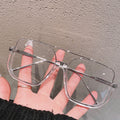 Oversized Square Semi-Metal Glasses - Shoe Candy Shop