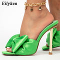 Butterfly-Knot Silk High Heels - Shoe Candy Shop