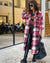 Women&#39;s Fashion Long Plaid Coat Autumn Shirt Coat Woolen Coat Streetwear Women Clothing Loose Coat Female Casual Jacket - Shoe Candy Shop