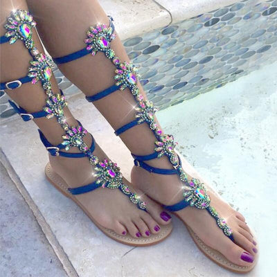 Crystal Gladiator Sandals - Shoe Candy Shop