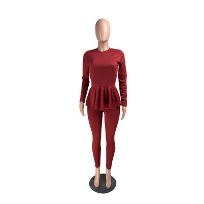 Ruffles Jogger Sweat Suit - Shoe Candy Shop