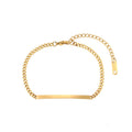 Cuban Chain Bracelet Bangles For Women 18K Gold Plated Stainless Steel Jewelry - Shoe Candy Shop