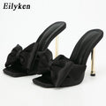 Butterfly-Knot Silk High Heels - Shoe Candy Shop