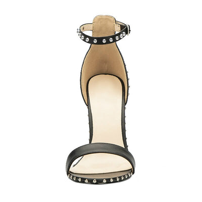 Rivet Peep Toe Heels - Shoe Candy Shop