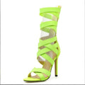 Gladiator Peep Toe High Heels - Shoe Candy Shop