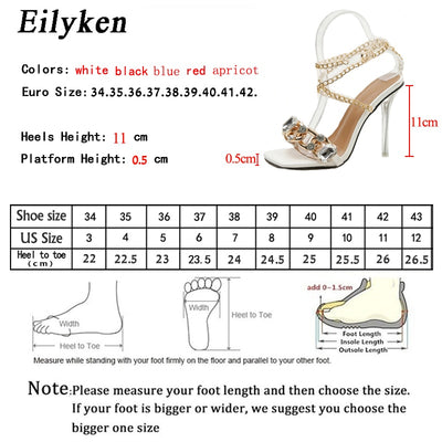 Crystal Chain Women Stiletto Heels - Shoe Candy Shop