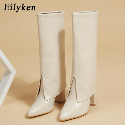 Chunky Heel Pointed Toe Boot - Shoe Candy Shop