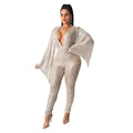 VAZN Hot Sale Sexy O-neck  Sequins Glitter Office Lady Women Sleeveless Banquet Party Beach Jumpsuits Full Pant Bandage Rompers - Shoe Candy Shop