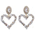 Crystal Rhinestone Heart Dangle Earrings - Shoe Candy Shop