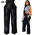 Faux Leather Straight High Waist Pants - Shoe Candy Shop