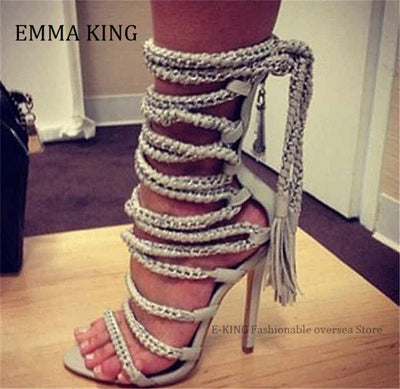 Tassel Gladiator Sandals - Shoe Candy Shop