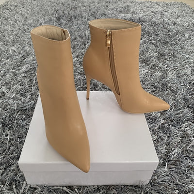 New Women Ankle Boots Sexy High Heels Designer Shoes For Women Motorcycle Boots Side Zipper Women&#39;s Ankle Botas Femininas - Shoe Candy Shop