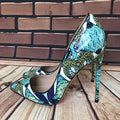 Tikicup Foral Crocodile Stiletto - Shoe Candy Shop