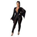 VAZN Hot Sale Sexy O-neck  Sequins Glitter Office Lady Women Sleeveless Banquet Party Beach Jumpsuits Full Pant Bandage Rompers - Shoe Candy Shop