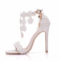 "Queen" Lace Pearl Tassel Sandals