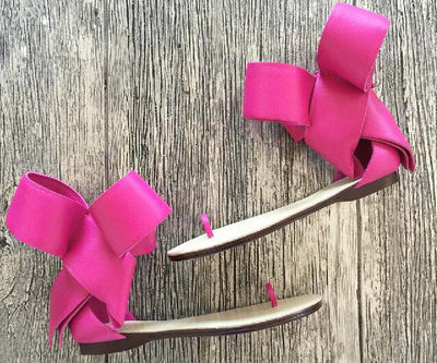 Big bow ankle heels