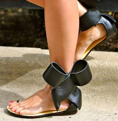 Big bow ankle heels