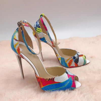 Sweet Butterfly Print Stiletto High Heels - Shoe Candy Shop