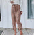 Gold Sequin Shiny Wide Leg Pants - Shoe Candy Shop