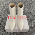 New Women Ankle Boots Sexy High Heels Designer Shoes For Women Motorcycle Boots Side Zipper Women&#39;s Ankle Botas Femininas - Shoe Candy Shop