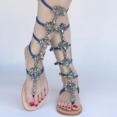 Crystal Gladiator Sandals - Shoe Candy Shop