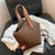 "Bucket" Leather Crossbody Shoulder Bag